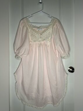 Dior Pale Pink and Cream Lace Trim Chemise
